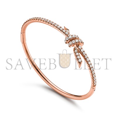TIFFANY KNOTBANGLE IN ROSE GOLD WITH DIAMONDS 74153054 TIFFANY KNOTBANGLE IN ROSE GOLD WITH DIAMONDS 74153054